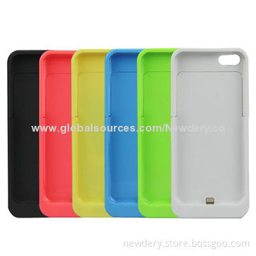 Colorful power bank case suitable for iPhone 5/5S/5C with 2200mAh capacity